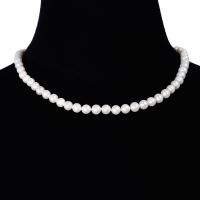 18 inch 8mm AAA Pearl Necklace with 14k Yellow Gold Clasp
