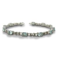 6ct Aquamarine and Diamond Bracelet
