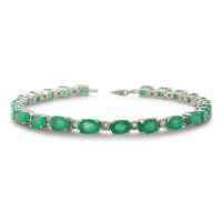 14ct Emerald and Diamond Bracelet
