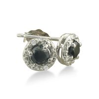 parve style black and white diamond earrings