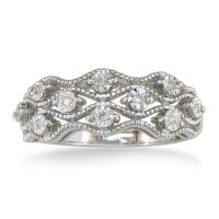 Vintage Style Diamond Band
