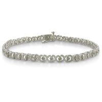 1ct Diamond Bracelet in Sterling Silver