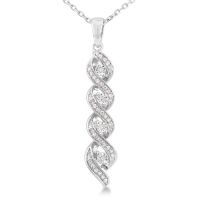 1/5ct Swirling Diamond Necklace

