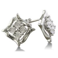 Beautiful Square Shaped diamond earrings