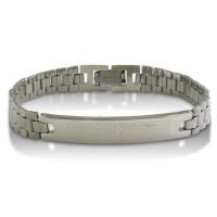 7.5-Inch Padre Nuestro Stainless Steel ID Bracelet