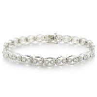 Big Looking 1ct Diamond Bracelet Crafted in Sterling Silver