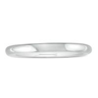 Popular 3mm 10K White Gold Ladies and Mens Wedding Band, Size 9
