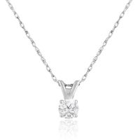 1/6ct Diamond Pendant in 14k White Gold
