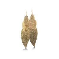 gold leaf earrings