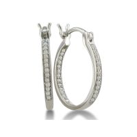 1/4ct Inside Out Diamond Hoop Earrings

