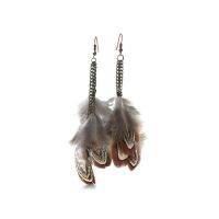 feather dangle earrings 4 1/2