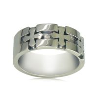 Men's Titanium Cross Rings
