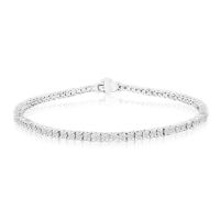 2ct Diamond Tennis Bracelet in 14k White Gold. Featured on Fox News.
