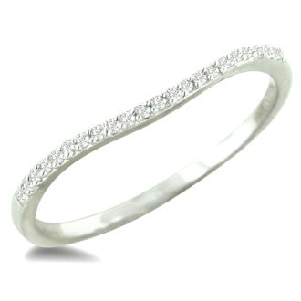 1/3 Carat Total Diamond Weight Micropave Set Bridal Set In Solid Sterling Silver.  Very Pretty
