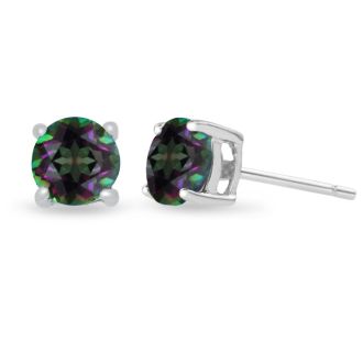 2 Carat Mystic Topaz Earrings in Sterling Silver