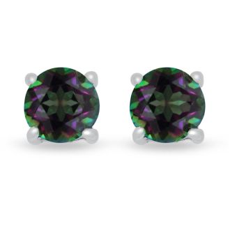 2 Carat Mystic Topaz Earrings in Sterling Silver