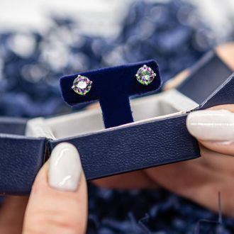 2 Carat Mystic Topaz Earrings in Sterling Silver