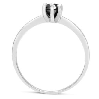 BLOWOUT 1/2ct Black Diamond Ring In Sterling Silver