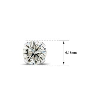 2 Carat Diamond Stud Earrings In 14 Karat White Gold.Very White And Shiny!  Beautiful!