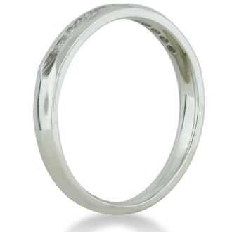1/4 Carat Diamond Wedding Band In 14 Karat White Gold