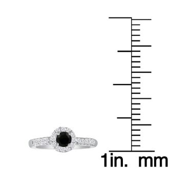 Hansa 1/2ct Black Diamond Engagement Ring in 14k White Gold