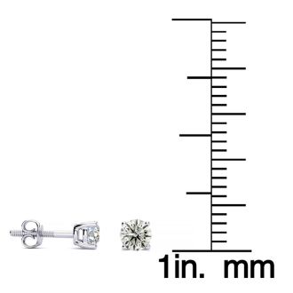 1/4 Carat Diamond Stud Earrings In Platinum