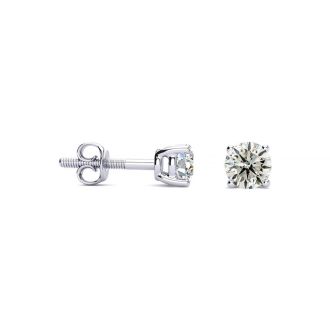 1/3 Carat Diamond Stud Earrings In Platinum
