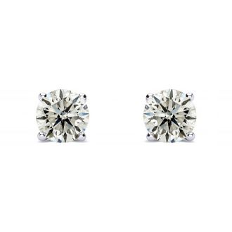 1/3 Carat Diamond Stud Earrings In Platinum
