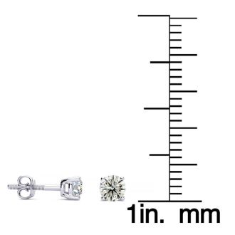 1/3 Carat Diamond Stud Earrings In Platinum