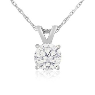 2/3ct 14k White Gold Diamond Pendant