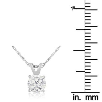 2/3ct 14k White Gold Diamond Pendant