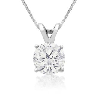 .85ct 14k White Gold Diamond Pendant