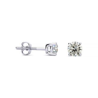 1/2 Carat Diamond Stud Earrings In Platinum