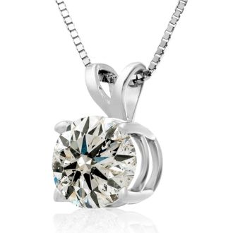 2ct Diamond Pendant in 14k White Gold
