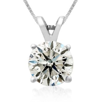 2.00ct 14k White Gold Diamond Pendant, 2 Stars