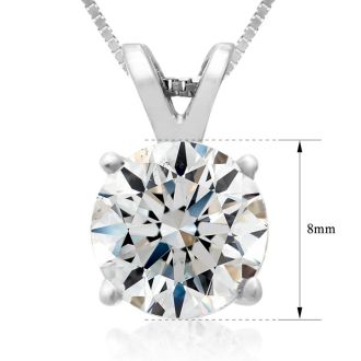 Fine 2.00ct 14k White Gold Diamond Pendant, Lowest Price Ever.