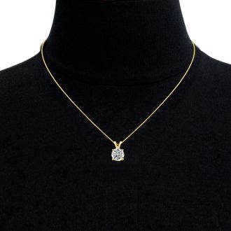 Fine 2.00ct 14k Yellow Gold Diamond Pendant, Lowest Price Ever.
