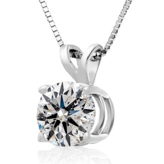 2.00ct 14k White Gold Diamond Pendant, 4 stars