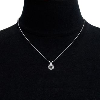 2.00ct 14k White Gold Diamond Pendant, 4 stars