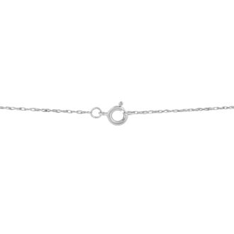 3/8ct 14k White Gold Princess Diamond Pendant
