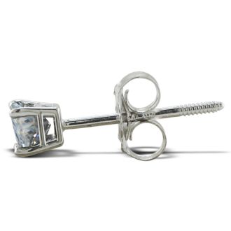 1/2ct Princess Diamond Stud Earrings In Platinum