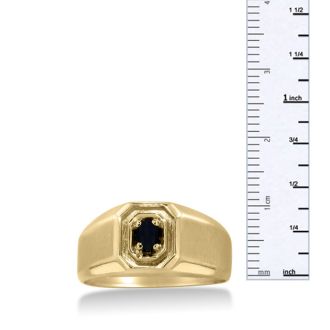 Oval Black Onyx Men's Ring Crafted In Solid Yellow Gold
