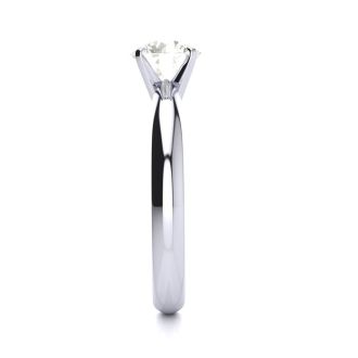 1 Carat Diamond Round Engagement Rings In 14K White Gold
