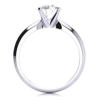 1 1/2 Carat Diamond Round Engagement Rings In 14K White Gold
