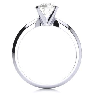 1 1/4 Carat Diamond Solitaire Engagement Ring In 14K White Gold