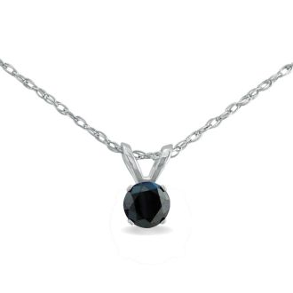1/4ct Black Diamond Pendant in Sterling Silver. Incredible Deal On A Mysterious Black Diamond! Free 18 Inch Chain!
