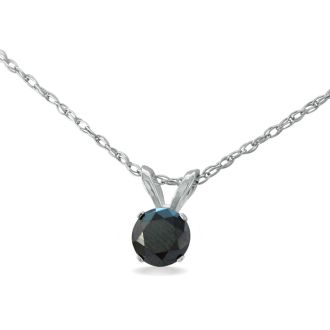 1/4ct Black Diamond Pendant in Sterling Silver. Incredible Deal On A Mysterious Black Diamond! Free 18 Inch Chain!
