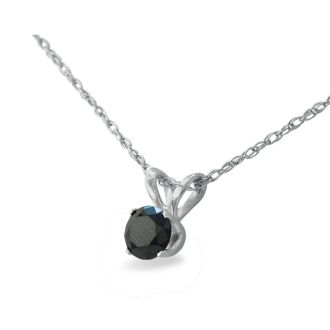 1/4ct Black Diamond Pendant in Sterling Silver. Incredible Deal On A Mysterious Black Diamond! Free 18 Inch Chain!
