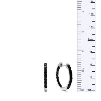1ct Black Diamond Inside-Out Hoop Earrings
