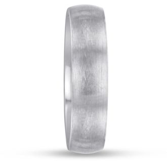6 MM Brushed Finish Men's Titanium Ring Wedding Band